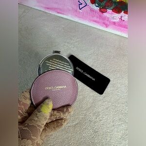 Dolce & Gabbana Pink Colored Compact Mirror w/Case
